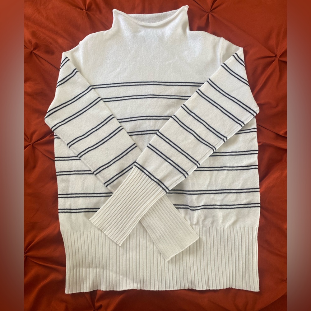 French Connection Mock Striped Sweater
